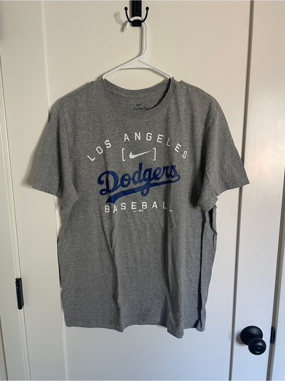 Nike Los Angeles Dodgers Home Team Athletic Arch T-Shirt Gray Men’s L
